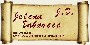 Jelena Dabarčić vizit kartica